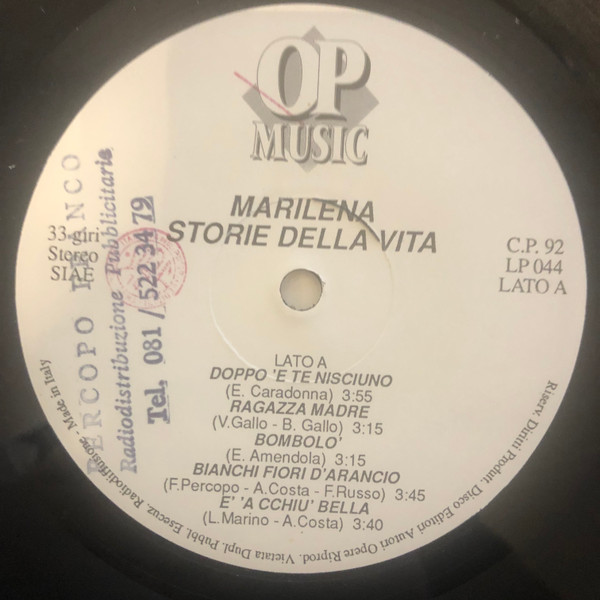 Marilena - Storie Della Vita | OP MUSIC (LP 044) - 3