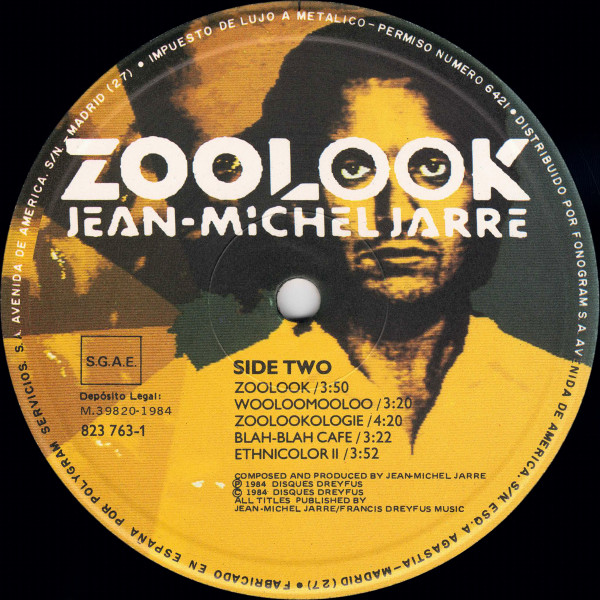 Jean-Michel Jarre - Zoolook | Polydor (823 763-1) - 4