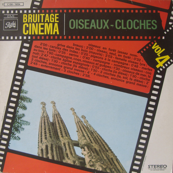 No Artist - Bruitage Cinéma Volume 4: Oiseaux, Cloches | Pathé (2C 054-16034) - main