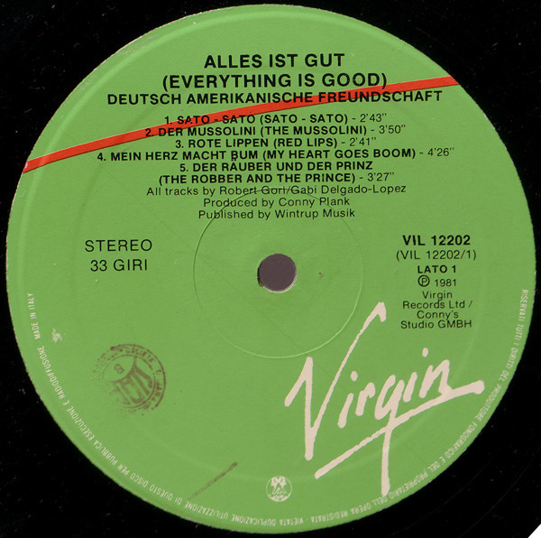 Deutsch Amerikanische Freundschaft - Alles Ist Gut | Virgin (VIL 12202) - 2