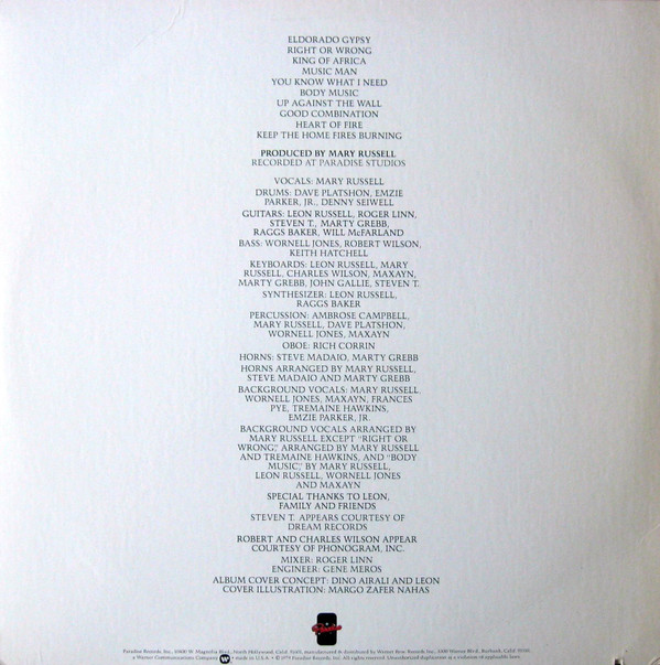 Mary Russell - Heart Of Fire | Paradise Records (PAK 3292)