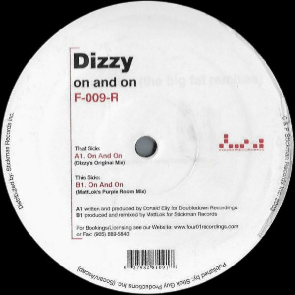 Dizzy - On And On | Four01 Recordings (F-009-R)