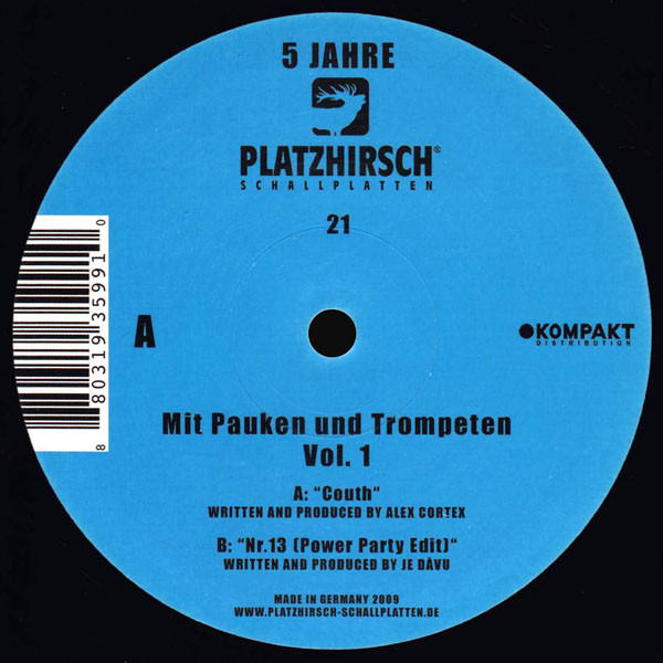 Alex Cortex / Je Dàvu - Mit Pauken Und Trompeten Vol. 1 | Platzhirsch Schallplatten (21) - main