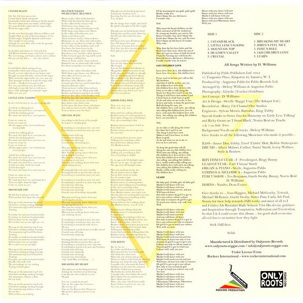 Delroy Williams - I Stand Black | Message (none) - 2