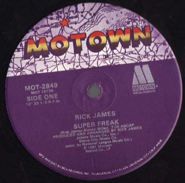 Rick James / Mary Jane Girls - Super Freak / In My House | Motown (MOT-2849) - 2