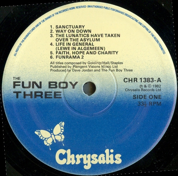 The Fun Boy Three - The Fun Boy Three | Chrysalis (CHR 1383) - 3 The Fun Boy Three - The Fun Boy Three | Chrysalis (CHR 1383) - 3