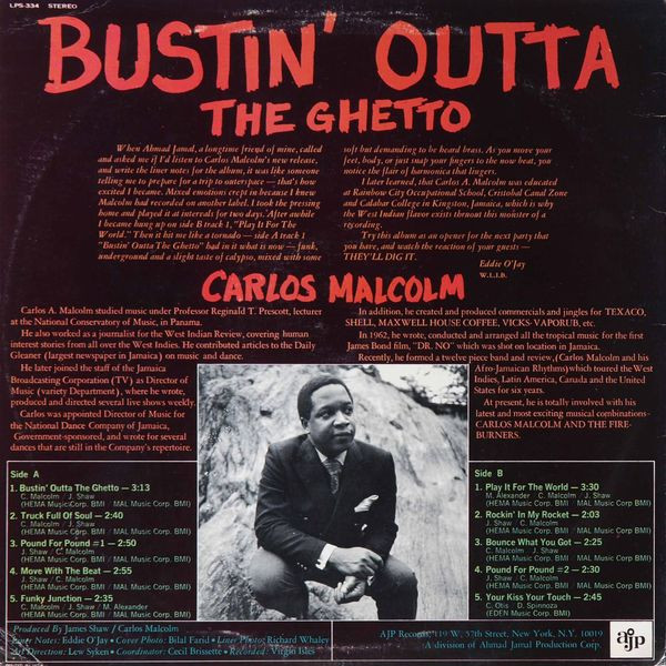 Carlos Malcolm - Bustin' Outta The Ghetto | AJP (LPS 334) - 2 Carlos Malcolm - Bustin' Outta The Ghetto | AJP (LPS 334) - 2
