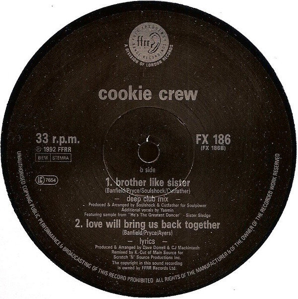 The Cookie Crew - Brother Like Sister | FFRR (FX 186) - 4 The Cookie Crew - Brother Like Sister | FFRR (FX 186) - 4