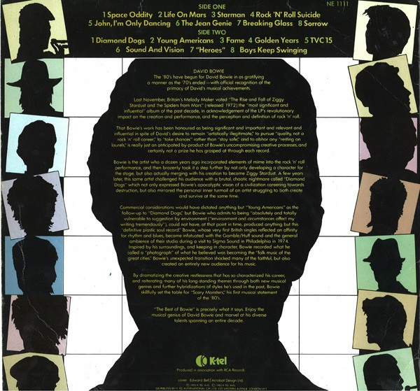 David Bowie - The Best Of Bowie | K-Tel (NE 1111) - 2