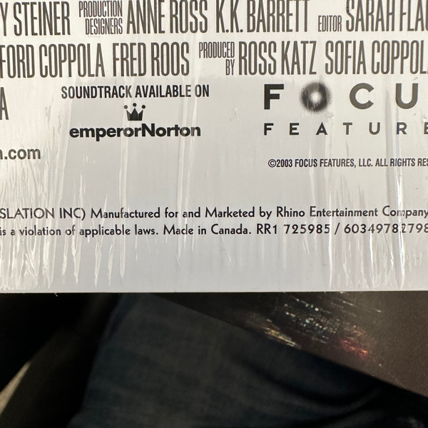 Various - Lost In Translation (Music From The Motion Picture Soundtrack) | Rhino Records (RR1 725985 / 603497827985) - 2