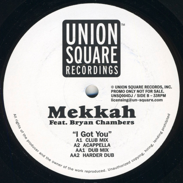 Mekkah Feat. Bryan Chambers - I Got You | Union Square Music (UNSQ004DJ) - main