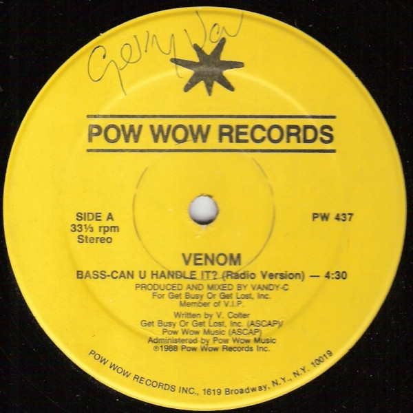 Venom - Bass-Can U Handle It? | Pow Wow Records (PW 437)