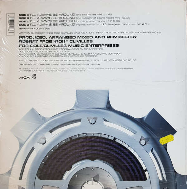 C + C Music Factory - I'll Always Be Around | MCA Records (MCA 12-55146) - 2