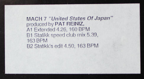 Mach 7 - United States Of Japan | Not On Label (MACHT10) Mach 7 - United States Of Japan | Not On Label (MACHT10)