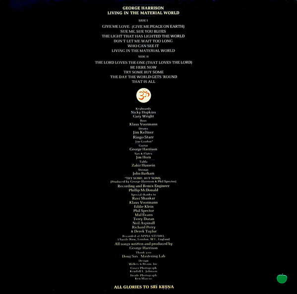 George Harrison - Living In The Material World | Apple Records (1C 062-05 370 D) - 3 George Harrison - Living In The Material World | Apple Records (1C 062-05 370 D) - 3