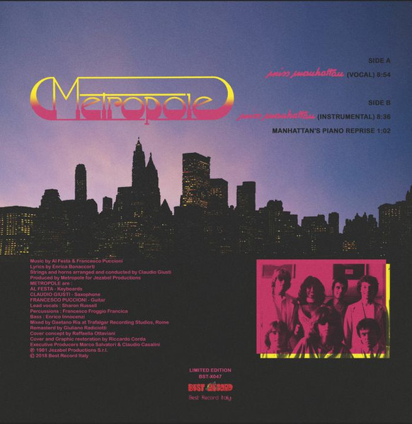 Metropole - Miss Manhattan | Best Record Italy (BST-X047) - 2