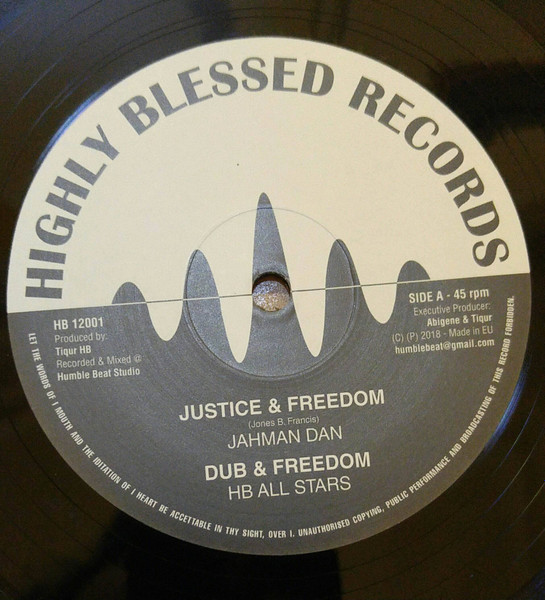 Jonah Dan , Lucadread , Highly Blessed - Justice & Freedom | Highly Blessed Records (HBR12001) - main