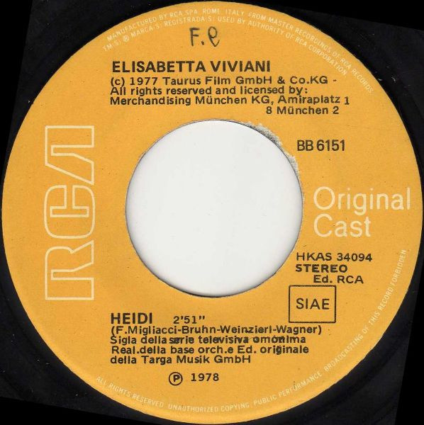 Elisabetta Viviani - Heidi | RCA (BB 6151) - 3 Elisabetta Viviani - Heidi | RCA (BB 6151) - 3