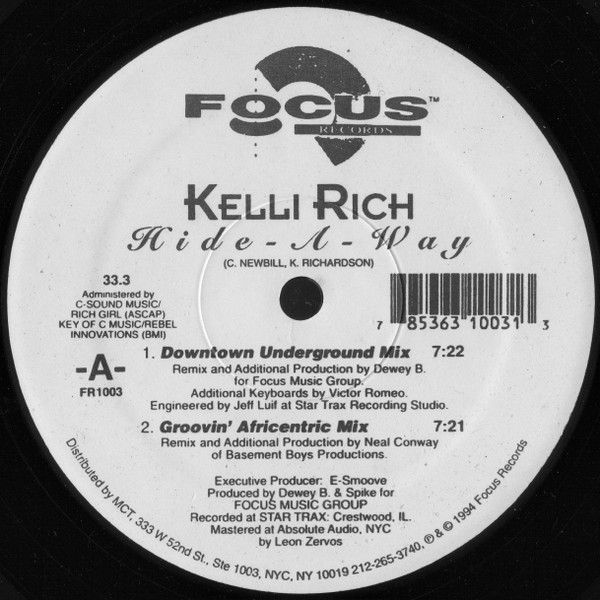 Kelli Rich - Hide-A-Way | Focus Records (FR1003)