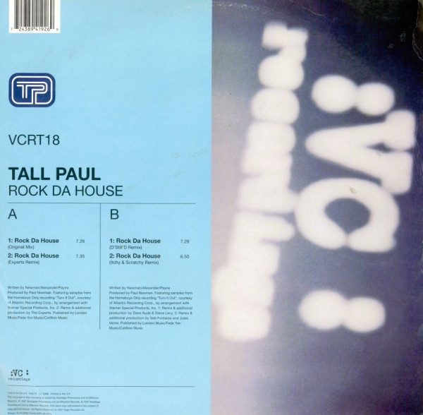 Tall Paul - Rock Da House | VC Recordings (VCRT18)