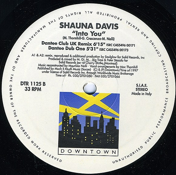 Shauna Davis - Into You | Downtown (DTR 1125) - 2