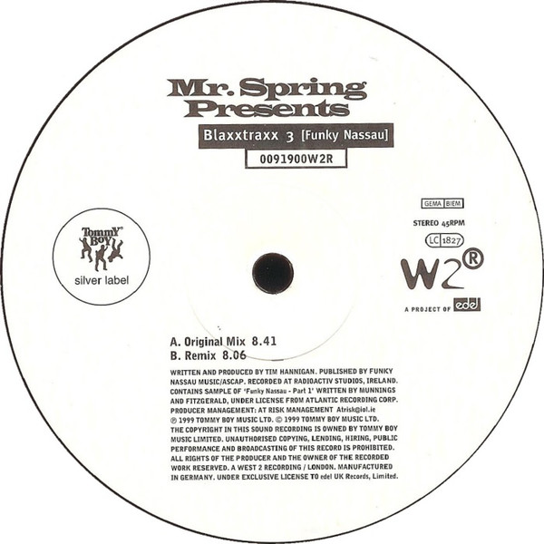 Mr. Spring - Blaxxtraxx 3 (Funky Nassau) | West 2 Recordings (0091900W2R) - 4