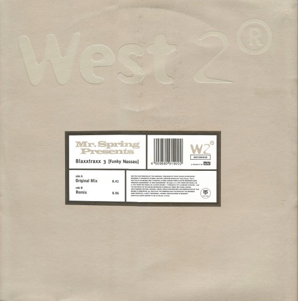 Mr. Spring - Blaxxtraxx 3 (Funky Nassau) | West 2 Recordings (0091900W2R) - main