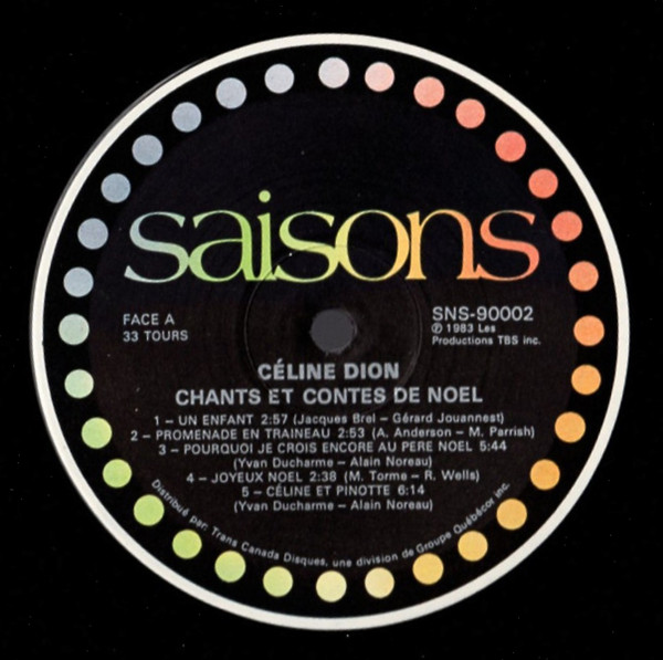 Céline Dion - Chants Et Contes De Noël | Saisons (SNS 90002) - 3