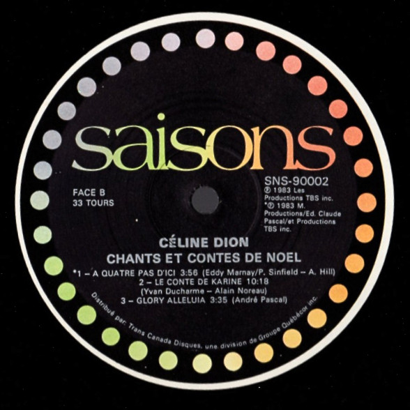Céline Dion - Chants Et Contes De Noël | Saisons (SNS 90002) - 4