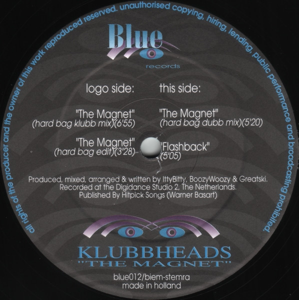 Klubbheads - The Magnet | Blue Records (blue012) - 4