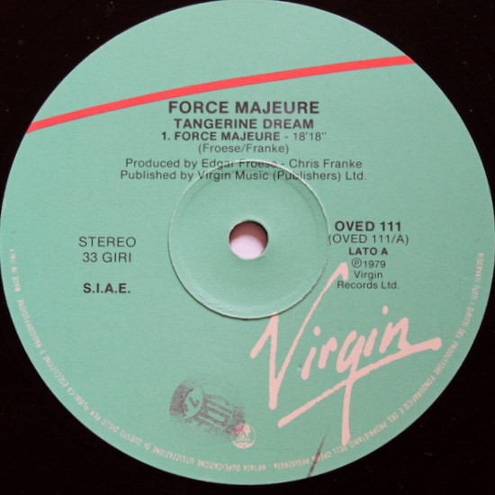 Tangerine Dream - Force Majeure | Virgin (OVED 111) - 3