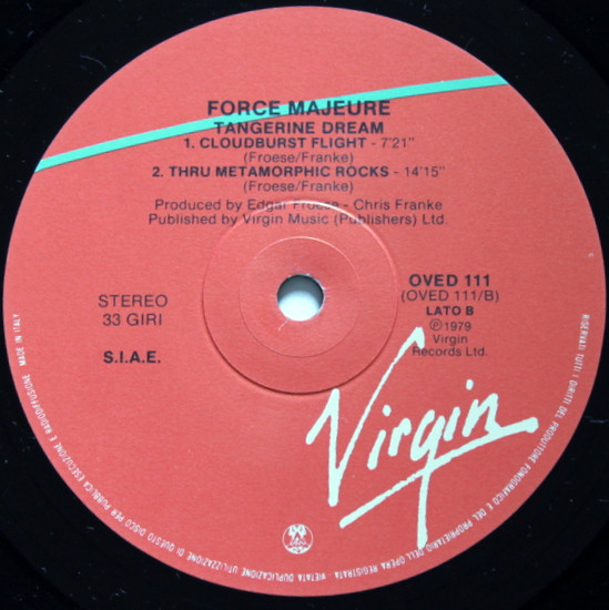 Tangerine Dream - Force Majeure | Virgin (OVED 111) - 4