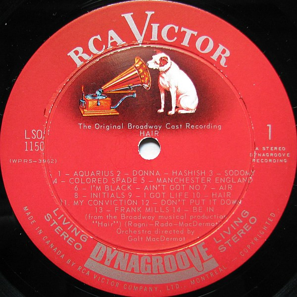 Various - Hair - The American Tribal Love-Rock Musical - The Original Broadway Cast Recording [Vinyl] | RCA Victor (LSO 1150) - 2