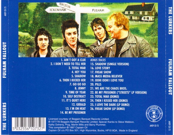 The Lurkers - Fulham Fallout - CD | Captain Oi! (AHOY CD 73) - 3