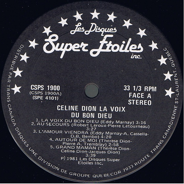Céline Dion - La Voix Du Bon Dieu | Super Étoiles (SPE 4101) - 2 Céline Dion - La Voix Du Bon Dieu | Super Étoiles (SPE 4101) - 2