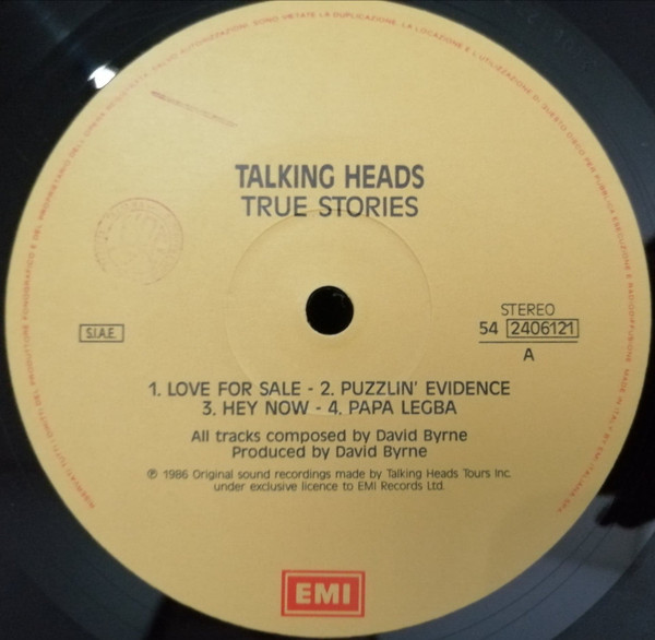 Talking Heads - True Stories | EMI (54 2406121) - 3 Talking Heads - True Stories | EMI (54 2406121) - 3