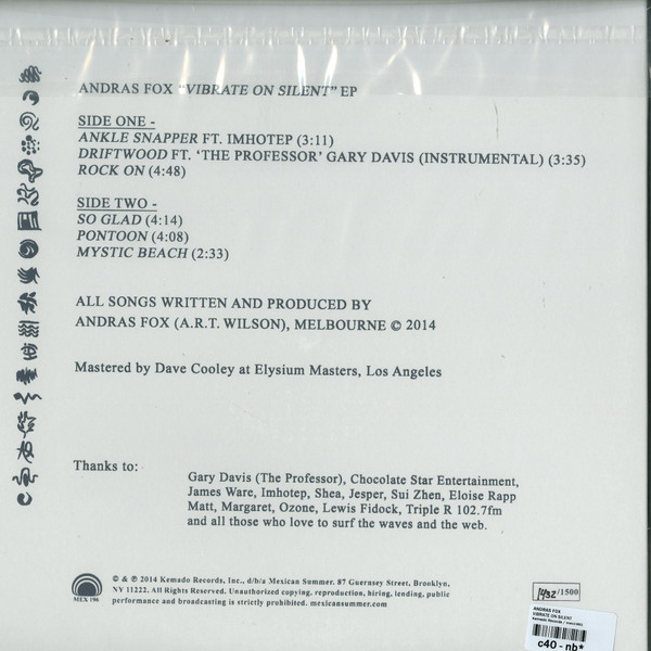 Andras Fox - Vibrate On Silent | Mexican Summer (MEX 196) - 2