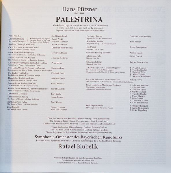 Hans Pfitzner , Rafael Kubelik - Palestrina | Deutsche Grammophon (2711 013) - 4