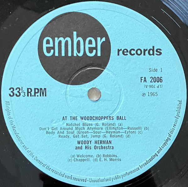 Woody Herman And His Orchestra - At The Woodchoppers Ball | Ember Records (FA 2006) - 3