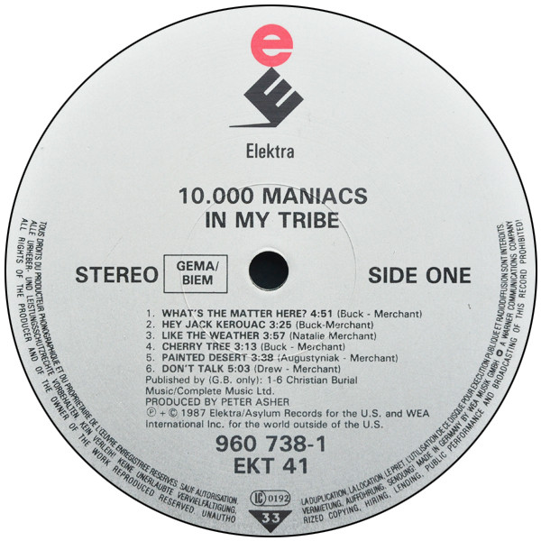 10,000 Maniacs - In My Tribe | Elektra (960 738-1) - 3 10,000 Maniacs - In My Tribe | Elektra (960 738-1) - 3