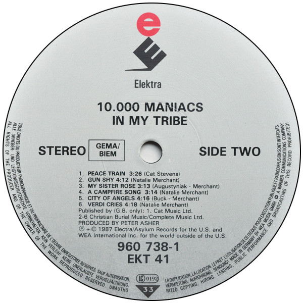 10,000 Maniacs - In My Tribe | Elektra (960 738-1) - 4 10,000 Maniacs - In My Tribe | Elektra (960 738-1) - 4