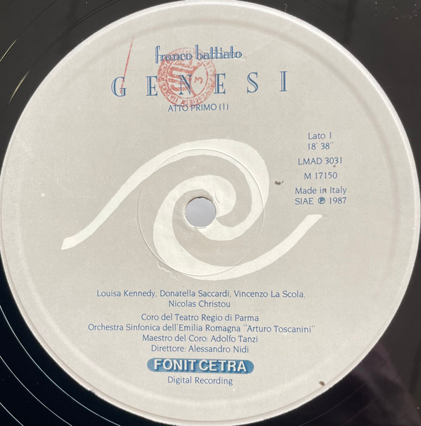 Franco Battiato - Genesi | Fonit Cetra (LMAD 3031) - 3