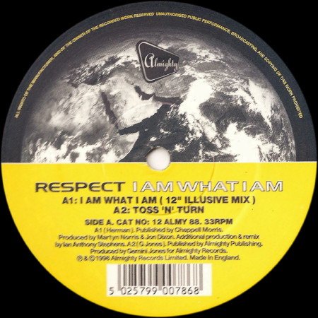 Respect - I Am What I Am | Almighty Records (12 ALMY 88) - main