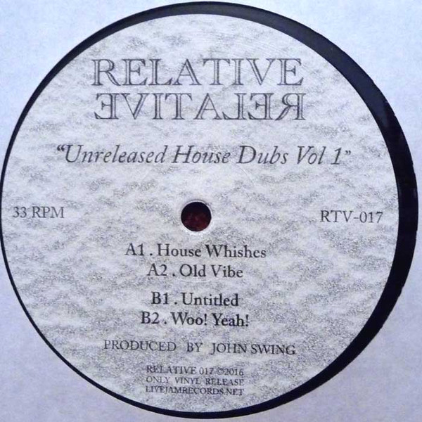 John Swing - Unreleased House Dubs Vol 1 | Relative (RTV 017)