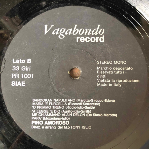 Pino Amoroso - Pino Amoroso E Le Sue Nuove Canzoni | Vagabondo Hi-Fi Record (PR 1001) - 4