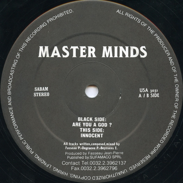 Master Minds - Are You A God | Mackenzie Records (USA 3031) - 4