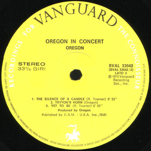 Oregon - In Concert | Vanguard (SVAL 33042) - 4