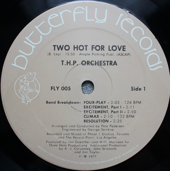 THP Orchestra - Two Hot For Love | Butterfly Records (FLY 005) - 3