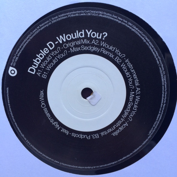 Dubble D - Would You? | 20:20 Vision (VIS118LTD) - 3