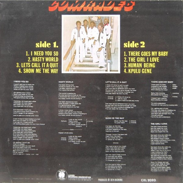 The Comrades - Hasty World | Clover Sound (CXL 2020) - 2